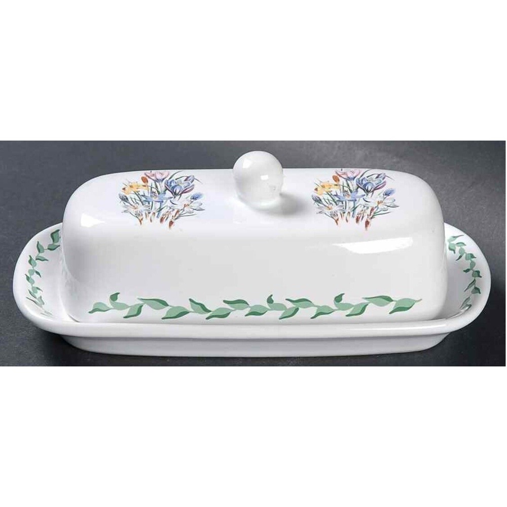 New 1/4 Lb Covered Butter Smithsonian Botanic by INTERNATIONAL Portmeirion